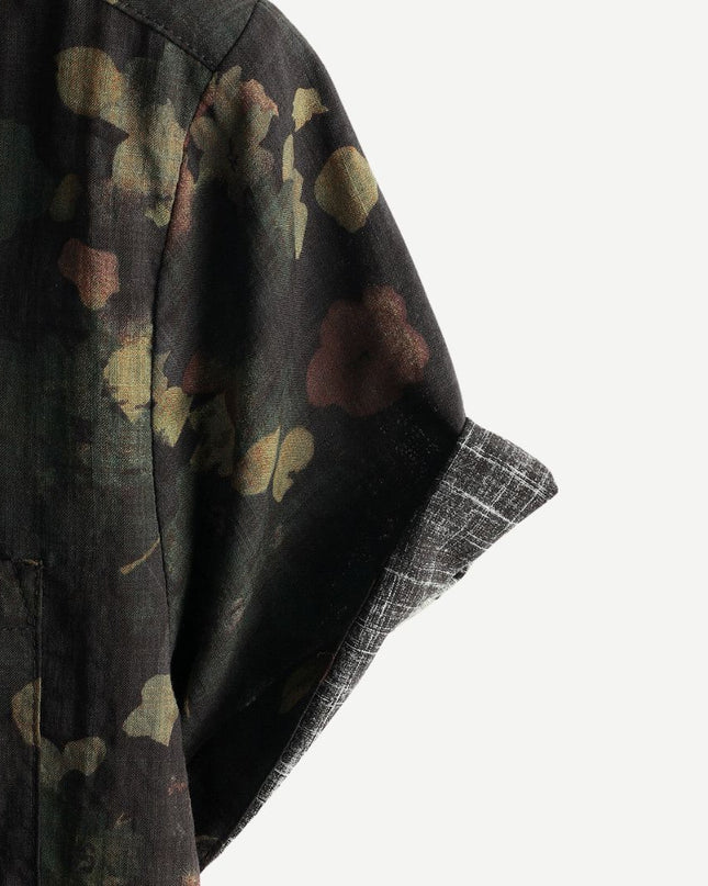 Elias | Floral Print Short Sleeve Button-Up Shirt