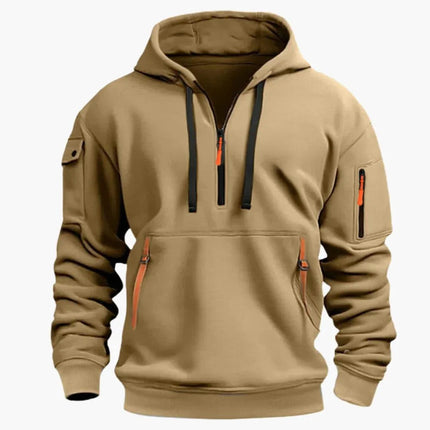 Ethan | Men's Hoodie – Half-Zip with Adjustable Hood