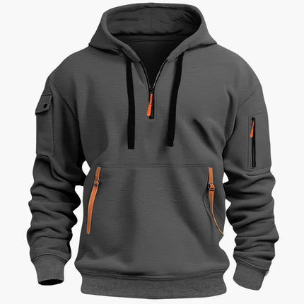 Ethan | Men's Hoodie – Half-Zip with Adjustable Hood