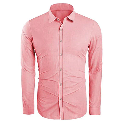 Everett | Cotton Linen Button-Front Casual Shirt for Men