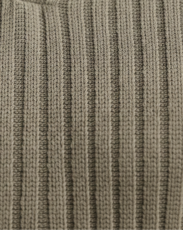 Felix | Slim Fit Ribbed Knit V-Neck Polo Shirt