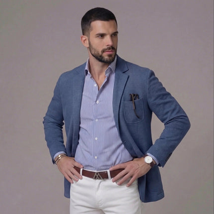 Grant | Linen-Blend Tailored Blazer Jacket for Men
