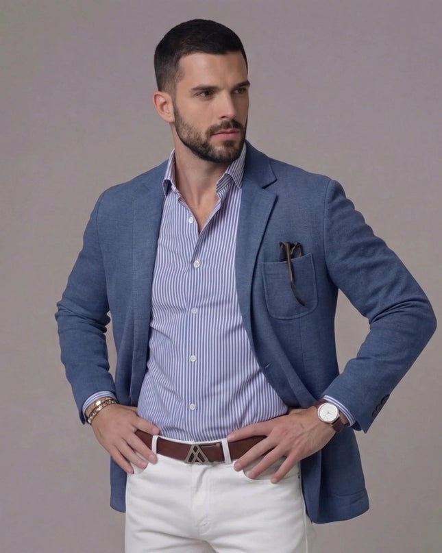 Grant | Linen-Blend Tailored Blazer Jacket for Men