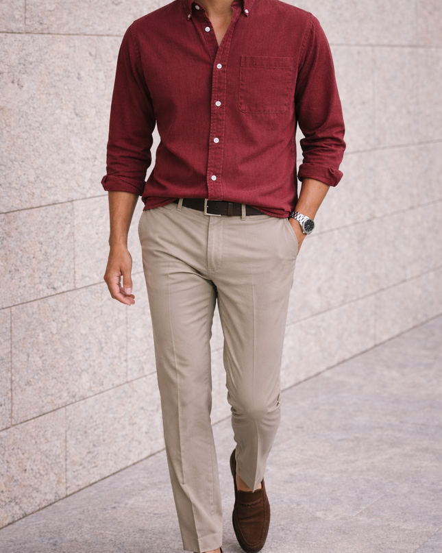 Harrison | Button-Down Long Sleeve Casual Shirt