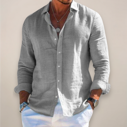 Harrison | Linen Button-Front Casual Shirt for Men