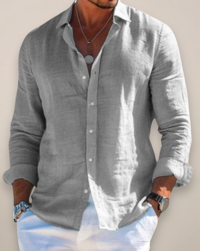 Harrison | Linen Button-Front Casual Shirt for Men