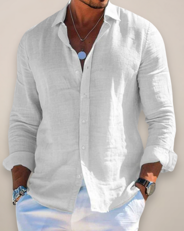 Harrison | Linen Button-Front Casual Shirt for Men