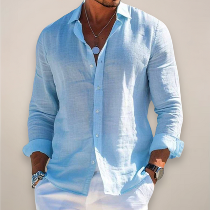 Harrison | Linen Button-Front Casual Shirt for Men