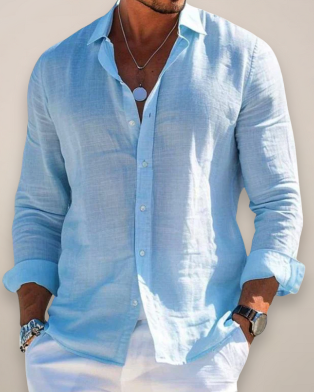 Harrison | Linen Button-Front Casual Shirt for Men