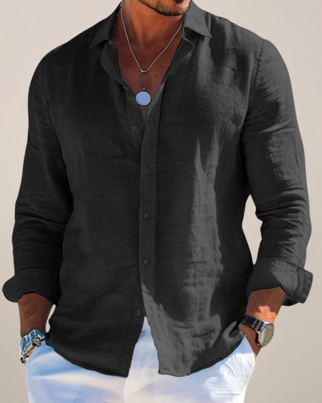 Harrison | Linen Button-Front Casual Shirt for Men