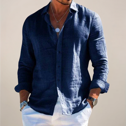 Harrison | Linen Button-Front Casual Shirt for Men