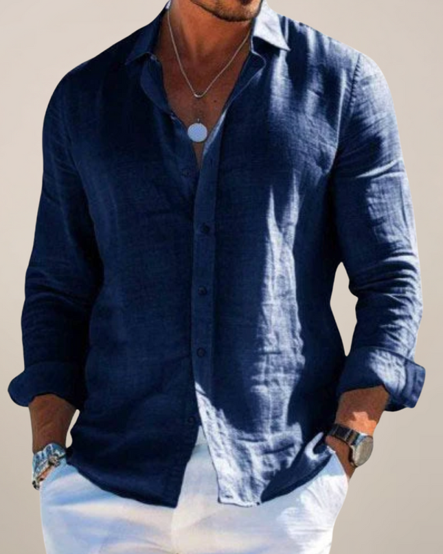 Harrison | Linen Button-Front Casual Shirt for Men