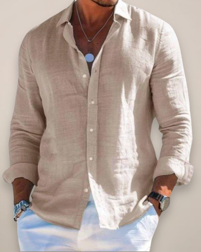 Harrison | Linen Button-Front Casual Shirt for Men