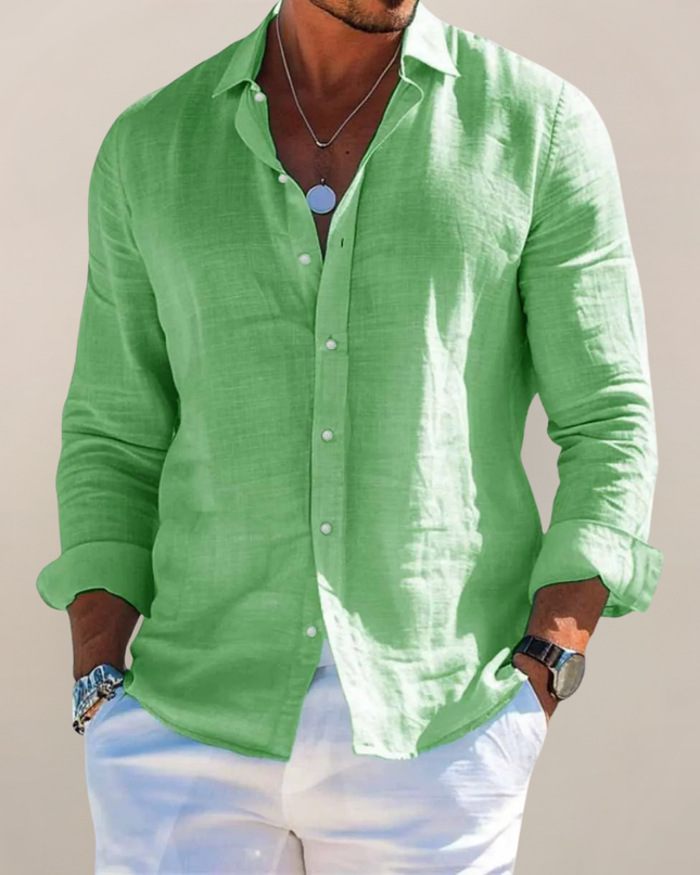 Harrison | Linen Button-Front Casual Shirt for Men