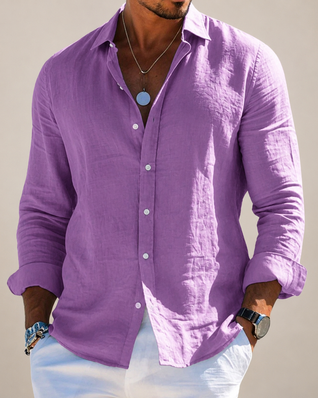 Harrison | Linen Button-Front Casual Shirt for Men
