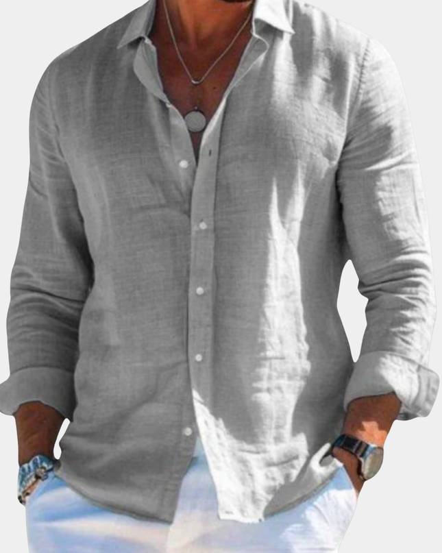 Harrison | Linen Button-Front Casual Shirt for Men