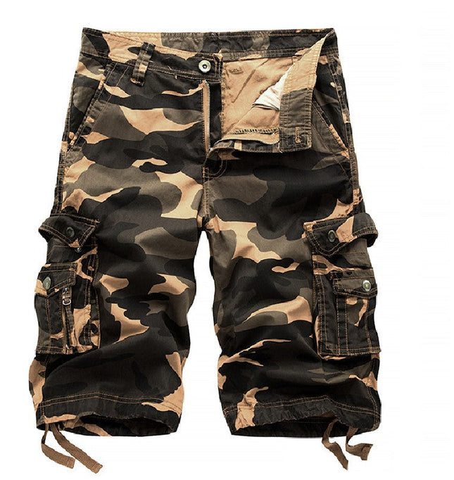 Hunter | Relaxed Fit Camo Cargo Shorts with Multi-Flap Pockets