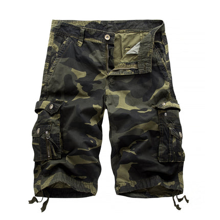 Hunter | Relaxed Fit Camo Cargo Shorts with Multi-Flap Pockets
