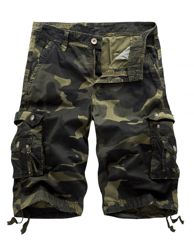 Hunter | Relaxed Fit Camo Cargo Shorts with Multi-Flap Pockets