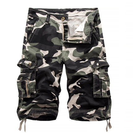 Hunter | Relaxed Fit Camo Cargo Shorts with Multi-Flap Pockets