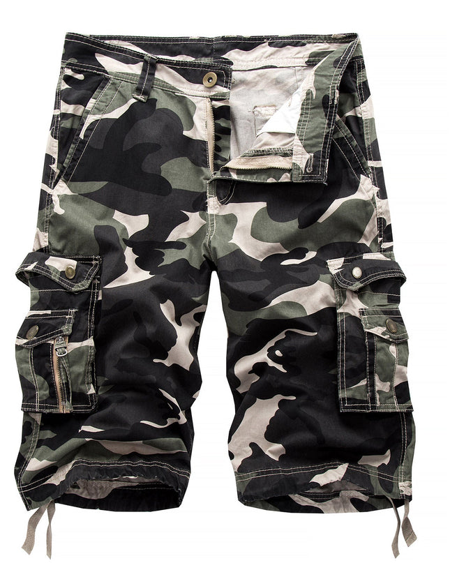 Hunter | Relaxed Fit Camo Cargo Shorts with Multi-Flap Pockets
