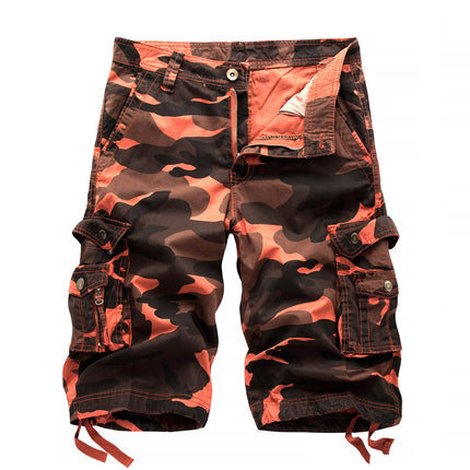 Hunter | Relaxed Fit Camo Cargo Shorts with Multi-Flap Pockets