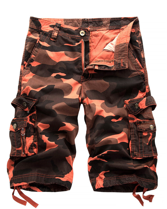 Hunter | Relaxed Fit Camo Cargo Shorts with Multi-Flap Pockets