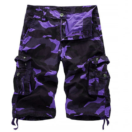 Hunter | Relaxed Fit Camo Cargo Shorts with Multi-Flap Pockets