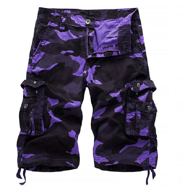 Hunter | Relaxed Fit Camo Cargo Shorts with Multi-Flap Pockets