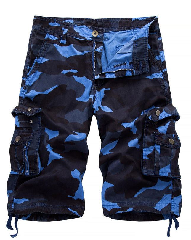 Hunter | Relaxed Fit Camo Cargo Shorts with Multi-Flap Pockets