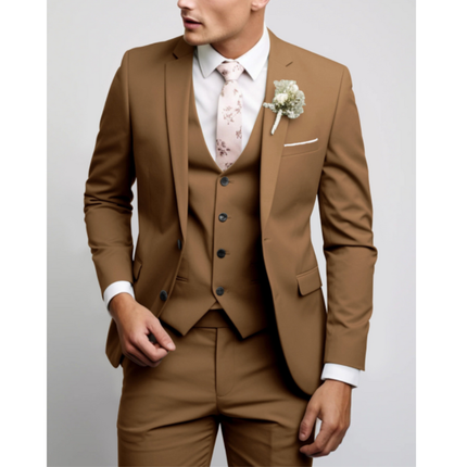 James | Slim Fit Three-Piece Suit with Notch Lapels
