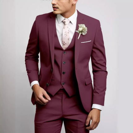 James | Slim Fit Three-Piece Suit with Notch Lapels
