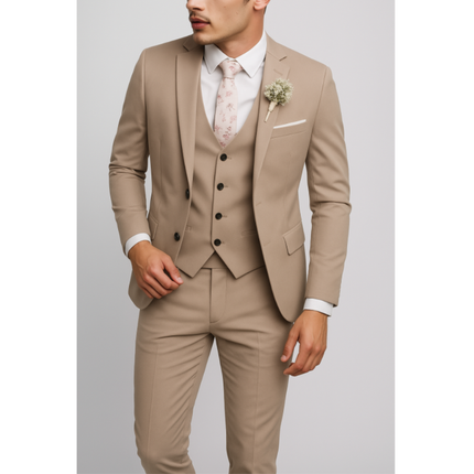 James | Slim Fit Three-Piece Suit with Notch Lapels