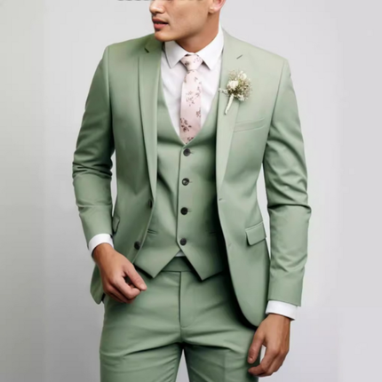 James | Slim Fit Three-Piece Suit with Notch Lapels