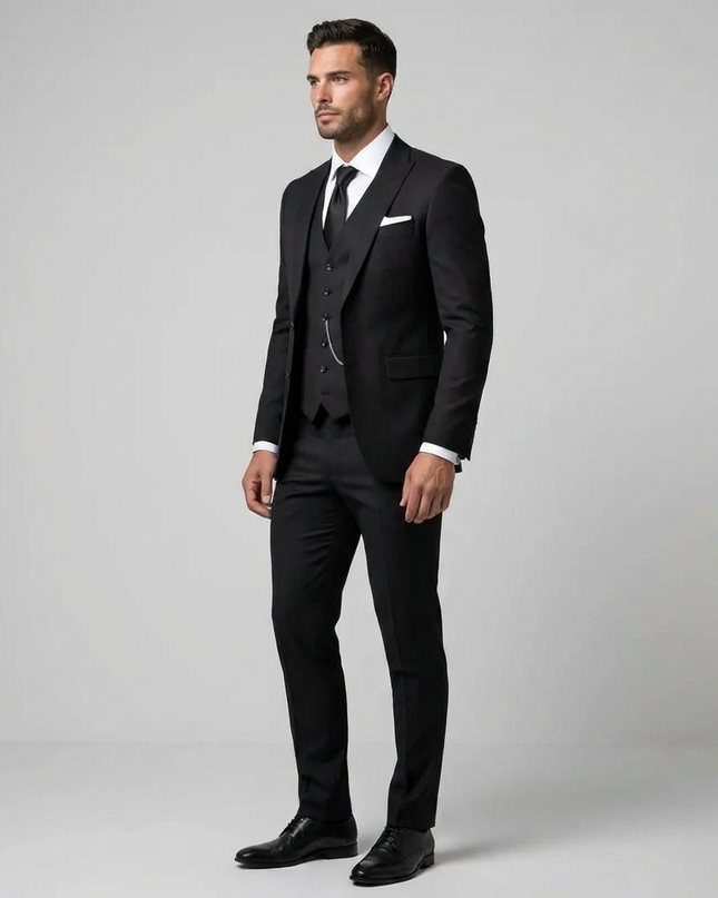 James | Tailored Slim Fit Three-Piece Suit for Weddings