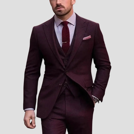 James | Tailored Slim Fit Three-Piece Suit for Weddings