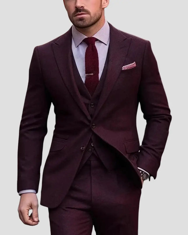 James | Tailored Slim Fit Three-Piece Suit for Weddings