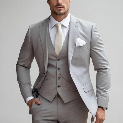 James | Tailored Slim Fit Three-Piece Suit for Weddings