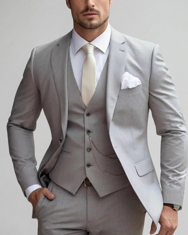 James | Tailored Slim Fit Three-Piece Suit for Weddings