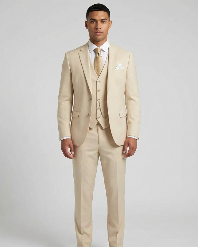 James | Tailored Slim Fit Three-Piece Suit for Weddings