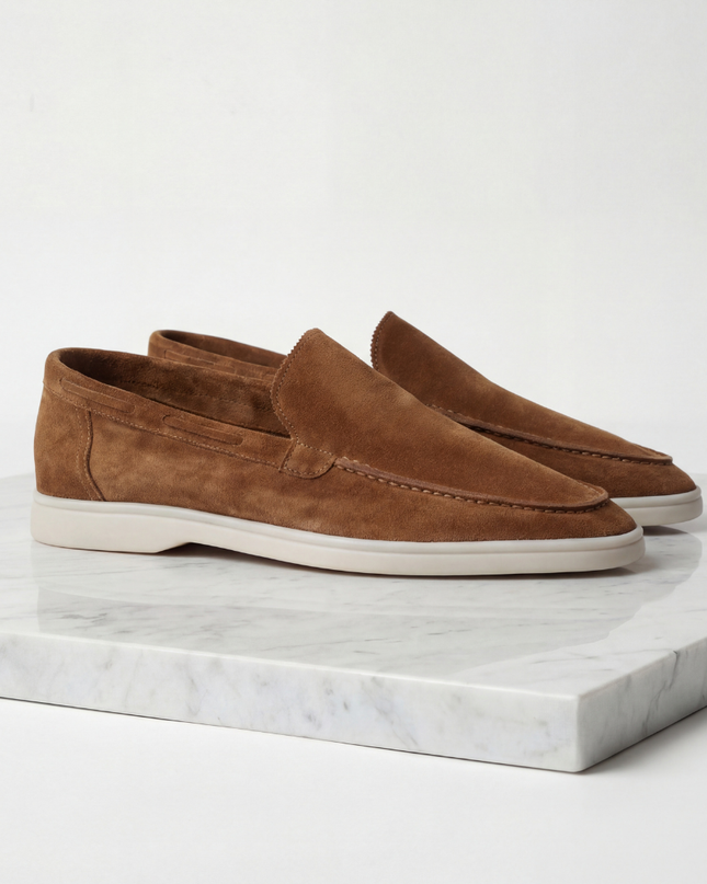 Julian | Classic Slip-On Loafers with Moc Toe Design