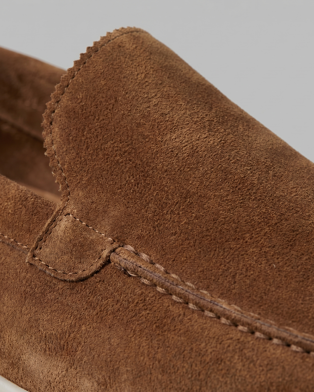 Julian | Classic Slip-On Loafers with Moc Toe Design