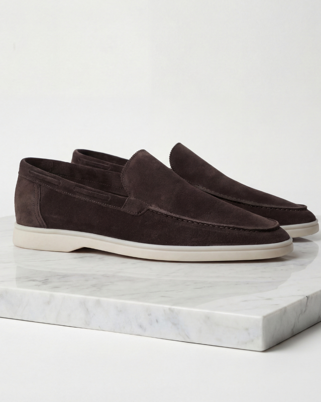 Julian | Classic Slip-On Loafers with Moc Toe Design