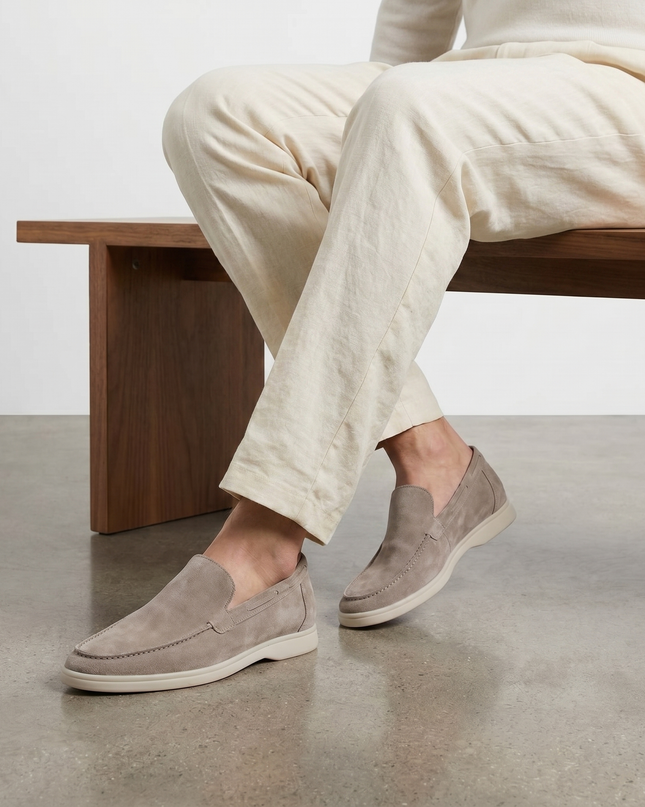 Julian | Classic Slip-On Loafers with Moc Toe Design