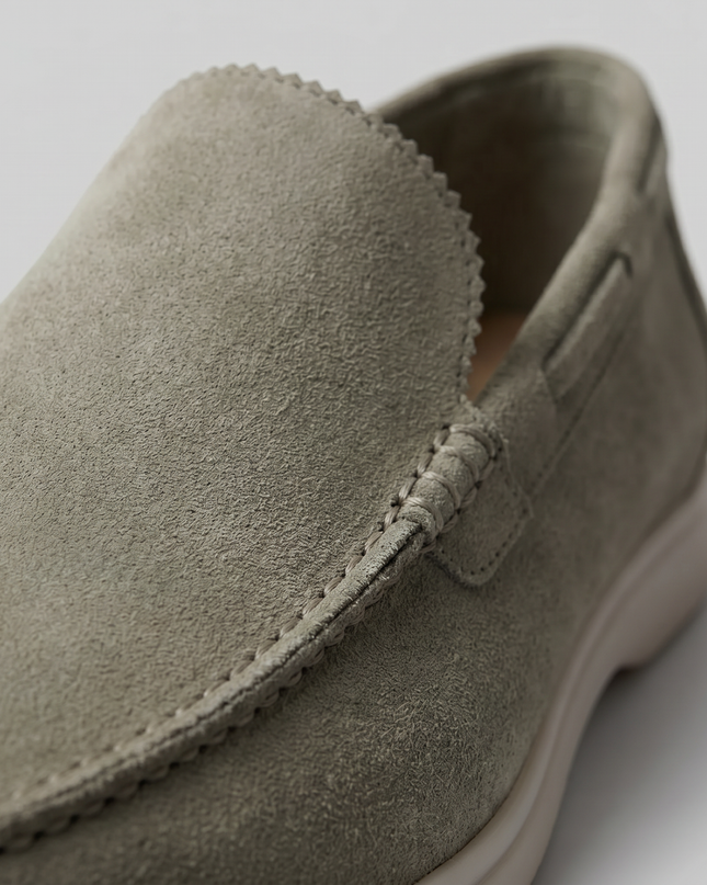 Julian | Classic Slip-On Loafers with Moc Toe Design