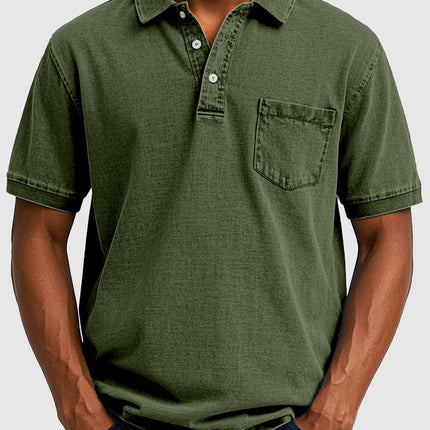 Kenneth | Denim Short Sleeve Polo Shirt
