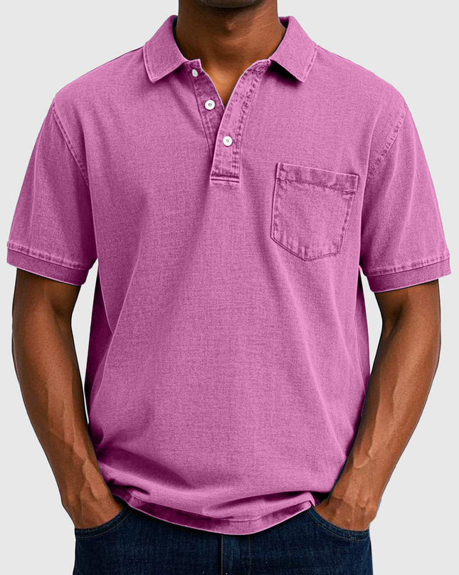 Kenneth | Denim Short Sleeve Polo Shirt