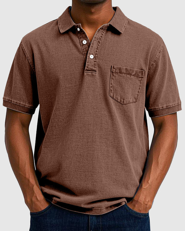 Kenneth | Denim Short Sleeve Polo Shirt