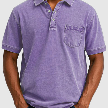 Kenneth | Denim Short Sleeve Polo Shirt