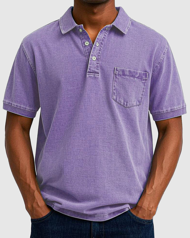 Kenneth | Denim Short Sleeve Polo Shirt